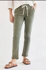PAIGE Christy Drawstring Chino Jogger in Vintage Coastal Green size 27 Pockets