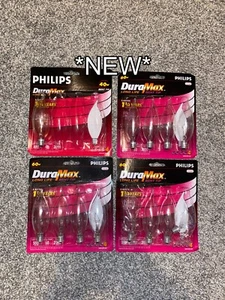 11ct Philips DuraMax 40/60W Long Life Bent Tip Flame Candle Christmas Bulb Light - Picture 1 of 8