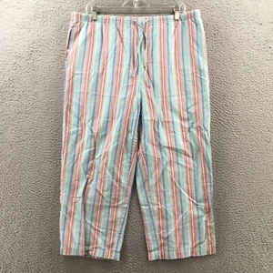 Orvis Capri Pants Womens L (actual 37x22.5) Multicolor Striped Cotton High Rise - Picture 1 of 17