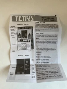Basic Fun *Tetris Instruction Manual Directions Handheld Arcade Mini Travel Game - Picture 1 of 4