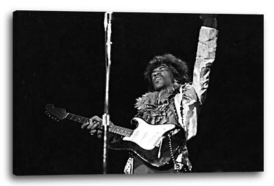 Wandbild Jimi Hendrix schwarz weiss retro vintage Rock-Star Legende - Bild 1 von 4