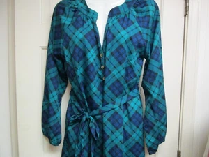 Vestido camisa verde/marino de Mud Pie, talla grande, nuevo con etiquetas - Imagen 1 de 3