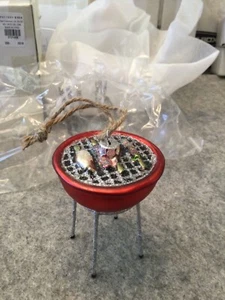 KERAMIKSCHEUNE GLAS WEIHNACHTSSCHMUCK BBQ GRILL - Bild 1 von 8