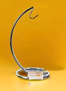 Chrome Banana Holder Hanger 14" Sleek Modern Fruit Tree Storage Rack - Picture 1 of 5