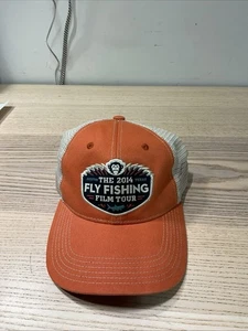 Howler Brothers 2014 Fly Fishing Film Tour Hat Cap Snapback DISTRESSED Orange - Picture 1 of 17