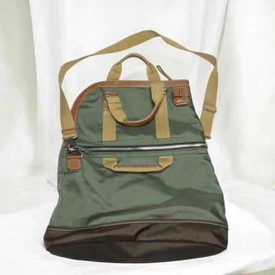 Tumi Luggage Alpha Bravo Eglin Deposit Messenger Bag 22321TSH Green Tan Brown - Image 1 of 4