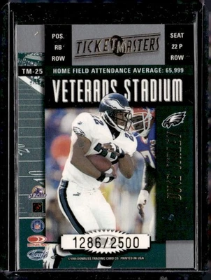 1999 Leaf Rookies & Stars #TM-25 Duce Staley / Donovan McNabb #/2500 - Image 1 of 2