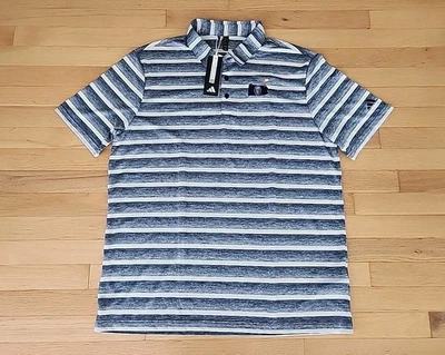 Adidas Golf Polo Shirt Mens XL Navy White Stripe Short Sleeve NWT - Image 1 of 4