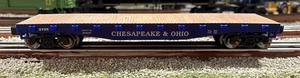 Menards~O Gauge~Chesapeake & Ohio Flatcar #5725 From 2017!!!! - Picture 1 of 7