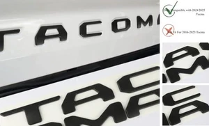  Letras de inserción de puerta trasera compatibles con Tacoma 2024 grandes (para 2024 2025) negras - Imagen 1 de 6