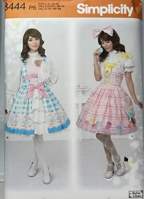 Pattern-Costume-Misses Lolita Anime Cosplay Dress & Blouse -Simplicity 8444 - Image 1 of 3