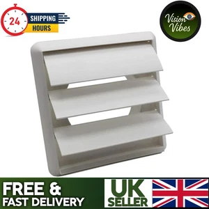 Kanal Wand Schwerkraft Klappe Gitter Dunstabzugshaube mit Zapfen Entlüftung weiß 4" 100 mm - Bild 1 von 19