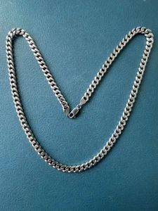 Vintage ITALY .925 Sterling Silver Men’s Heavy Curb Cuban Links Chain 48 gr. - Picture 1 of 9