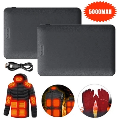 2-Pack Powerbank USB Akku für Beheizte Kleidung 5V 2A Ladegerät DC Kleines Licht - Bild 1 von 4