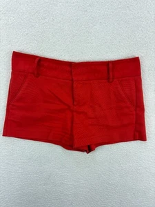 Alice + Olivia Women’s Size 6 Orange Cady High Waist Satin Shorts - Picture 1 of 8