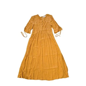 Auguste Yellow Gold Midi Dress – Size AU 10 - Bild 1 von 23