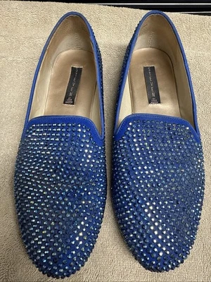 Zapatos planos Steven by Steve Madden azul estrás punta en punta talla 10M sin cordones Foto 1 de 4