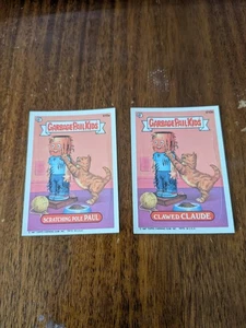 (2)  Topps Garbage Pail Kids 1987 Scratching Pole Paul 410a Clawed Claud 410b - Picture 1 of 2