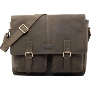 Grey Leather Bag For Laptops and Other Portable Gadgets 35678577877ddcc