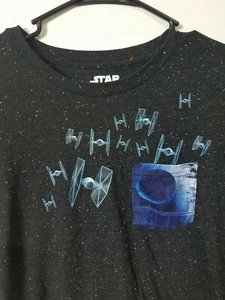 Star Wars Fighter Death Star TIE Fighter Mens Black T-Shirt Sz Medium - Picture 1 of 5