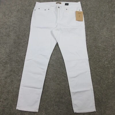 Pantalones de mezclilla rectos regulares blancos para hombre Solo Semore 38x31 Y2K Hip Hop nuevos con etiquetas Foto 1 de 4