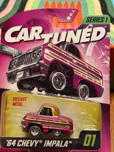 2024 MGA 1:64 CAR TUNED SERIES 1 #01 Purple '64 CHEVY IMPALA LOWRIDER - Picture 1 of 1