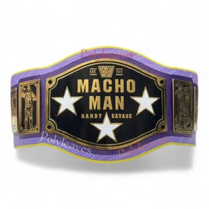 WWE MACHO MAN RANDY SAVAGE LEGACY Cinturón de Campeonato Correa de Cuero Réplica NUEVO - Imagen 1 de 6