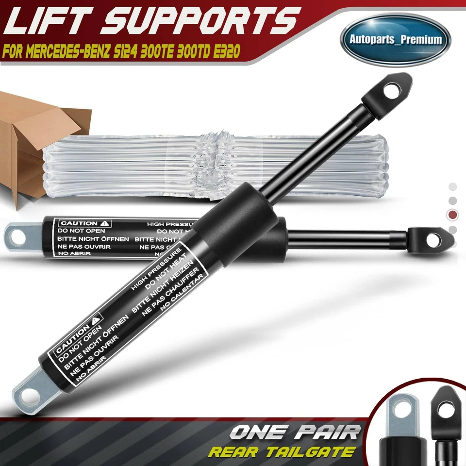 2x Soportes de elevación de puerta trasera amortiguadores puntales para Mercedes-Benz E320 1994 1995 Foto 1 de 4