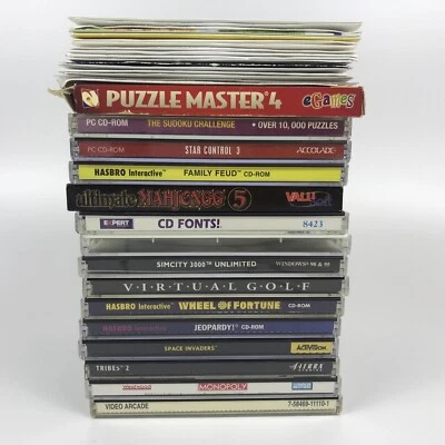 PC Games Children Kids Puzzle Font Arcade Printing Sim Windows 95 98 Vintage LOT - Image 1 of 4
