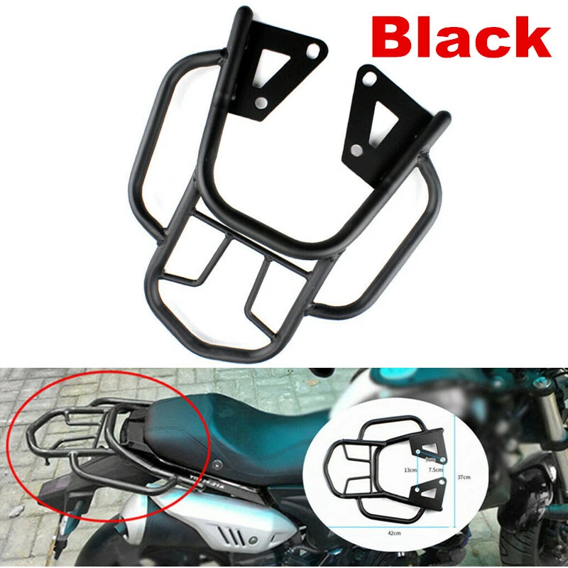 Tail Fin Luggage Rack Black Accessories Motorcycle Rear Shelf Refitted Box 1PC - Image 1 of 4