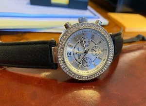 Women's Gino Milano Watch, Silver Tone with Crystal Accents, Chrono Style - Picture 1 of 2