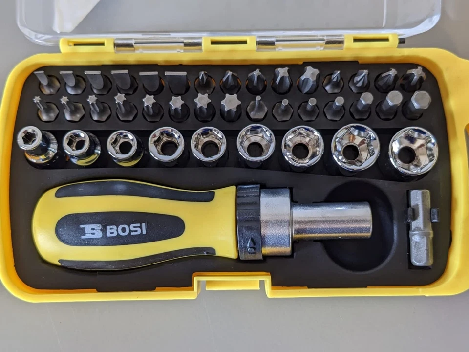 BOSI TOOLS Ratchet Screwdriver Set 41 Pieces Socket Set Magnetic Screwdriver Bit - Image 1 of 4