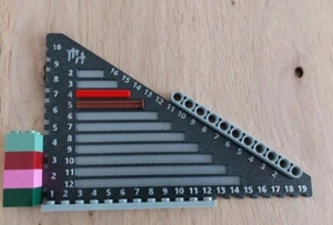 Brick Ruler Triangle Tool Measures LEGO parts 3D PRINTED - Picture 1 of 5