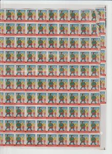US Scott #WX129, 1945 Christmas Seals, Sheet of 100 MNH flaw on top right edges - Picture 1 of 1
