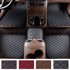 Universal Car Floor Mats Leather Front&Rear Non-Slip Carpets for Most 5-Seat Car