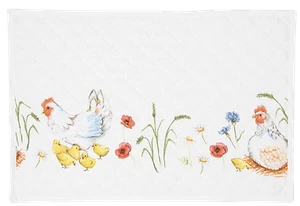 Clayre & Eef Tischset Easter Ostern Hühner 48 x 33 cm Baumwolle gequiltet - Bild 1 von 2