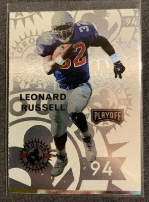 Leonard Russell 94’ Playoff Ground Attack #249 Miscut, New England Patriots - Image 1 of 2