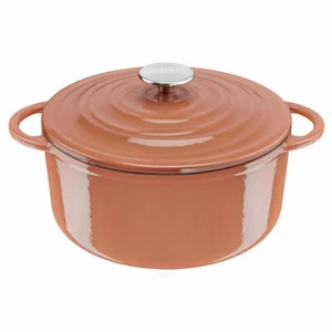 Tefal Lov Kochtopf Topf Schmortopf Induktion Gusseisen Terracotta Orange Ø 25 cm - Bild 1 von 6