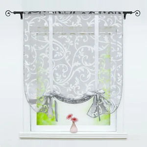 Raffrollo Tunnelzug Raffgardinen Fenstergardine Modern Gardinen Wohnzimmer Küche - Bild 1 von 39