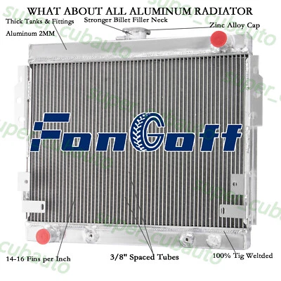 4 Row Aluminum Radiator Fits 1975-1978 Ford Mustang II Ghia Base 5.0L V8 Engine - Image 1 of 4