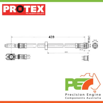 Nueva manguera hidráulica delantera *PROTEX* para VOLKSWAGEN BEETLE 1Y 2D Conv tracción delantera. Foto 1 de 4