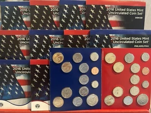 6 Set LOT 2016 P & D Uncirculated US Mint Sets - Original Mint Packaging - Picture 1 of 1