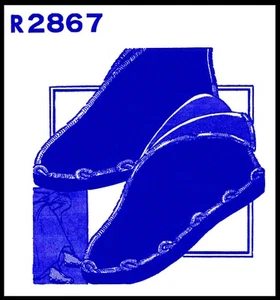 R2867 Pedido por correo Patrón de tela RUSO Estilo Bota ZAPATILLAS Zapatos de cama ~S-M-L~ - Imagen 1 de 5