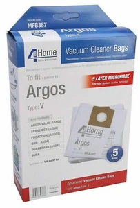 Aspirateur Microfibre Sacs Poussière Argos VC401 VC402 VC05 Vc06 Sac PK5 - Picture 1 of 5