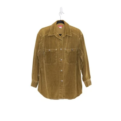 Unionbay 2006 Pana Abotonada Camisa Chaqueta Marrón Tostado Frente a Presión Talla M Foto 1 de 4