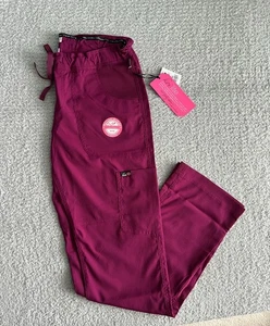 Koi Lite Scrub Pants Women’s Small Tall ST Raspberry Peace Slim Stretch Nursing - Picture 1 of 14