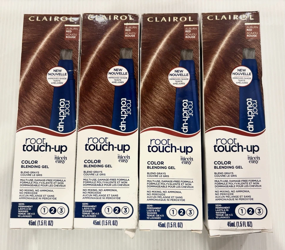 Lote de 4 Gel Mezclador Color Cabello Clairol Root Rojo Castaño Rojizo 1.5 Fl Oz Foto 1 de 3