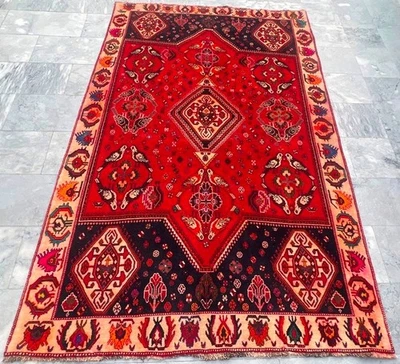 5x8 ft Vintage Handmade Afghan Turkish Rug Living Room Home Decor Oushak Rug - Image 1 of 4