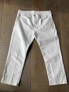 White 100% Cotton Denim 3/4 Length Levi 511 Jeans 34” Waist - Picture 1 of 5