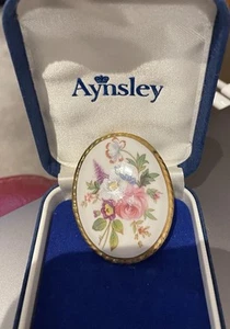 Aynsley Fine Bone China Ladies Brooch - Picture 1 of 6